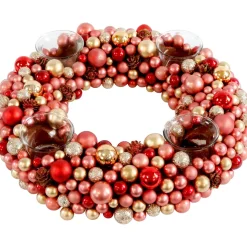 Käthe Wohlfahrt Adventskranz Aus Kugeln, Rot-Gold