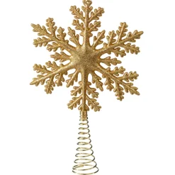 Käthe Wohlfahrt Baumspitze Schneeflocke Mit Glimmer, Gold