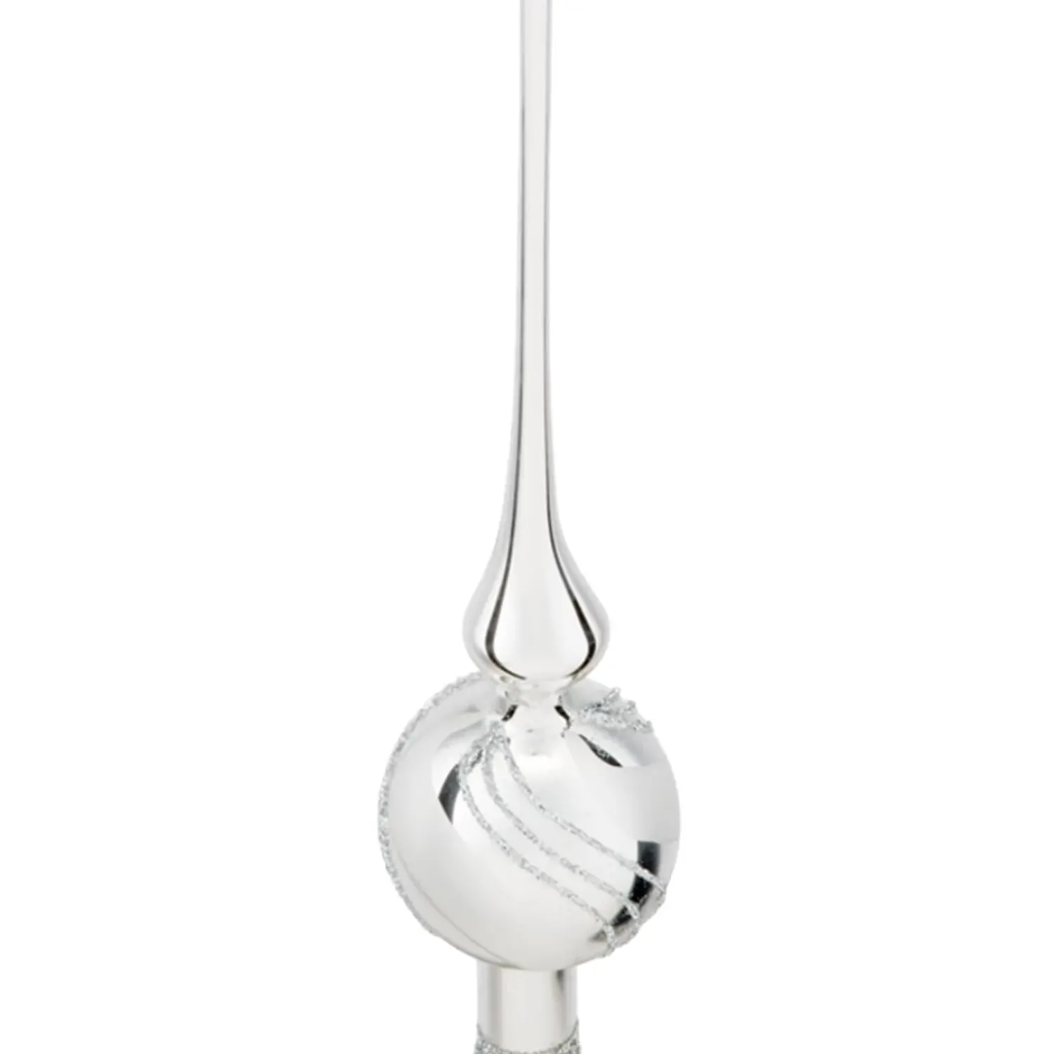 Käthe Wohlfahrt Baumspitze Silber Mit Glitterdekor