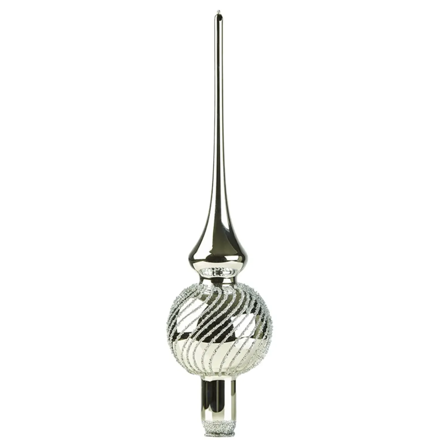 Käthe Wohlfahrt Baumspitze Silber Mit Silber Spiraldekor