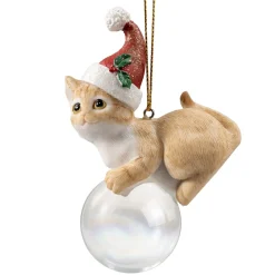 Käthe Wohlfahrt Beiges Katzchen Auf Kugel