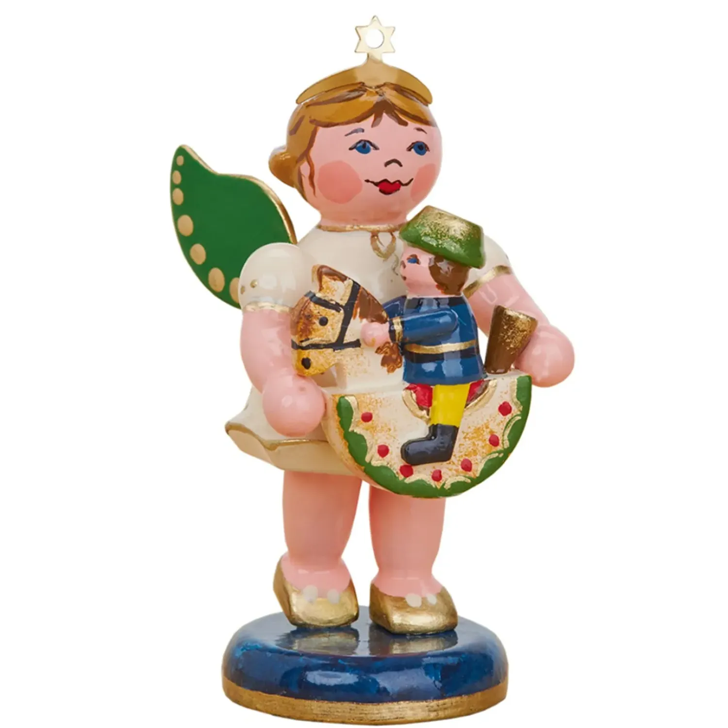 Hubrig Volkskunst Engel Mit Reiterlein