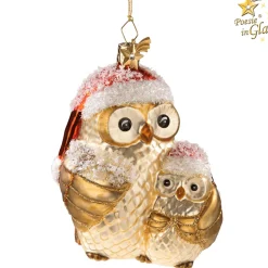 Poesie in Glas Eulenmutter Mit Kind