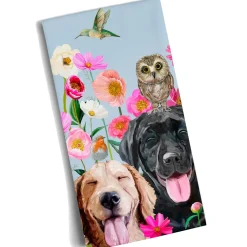 Käthe Wohlfahrt Geschirrtuch Hunde Und Vogel