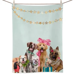 Käthe Wohlfahrt Geschirrtuch Welpenparty