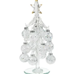 Käthe Wohlfahrt Glasbaum Mit Weisen Kugeln, 20Cm