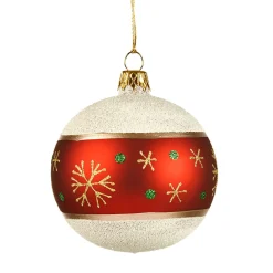 Käthe Wohlfahrt Glaskugel Frosty Mit Schneeflocken, 8Cm