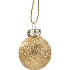 Käthe Wohlfahrt Glaskugel Gold Mit Glitzer, 3Cm