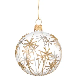 Käthe Wohlfahrt Glaskugel Klar Mit Goldsternen, 7 Cm