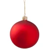 Käthe Wohlfahrt Glaskugel Matt Rot, 8 Cm