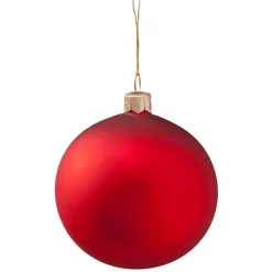 Käthe Wohlfahrt Glaskugel Matt Rot, 8 Cm