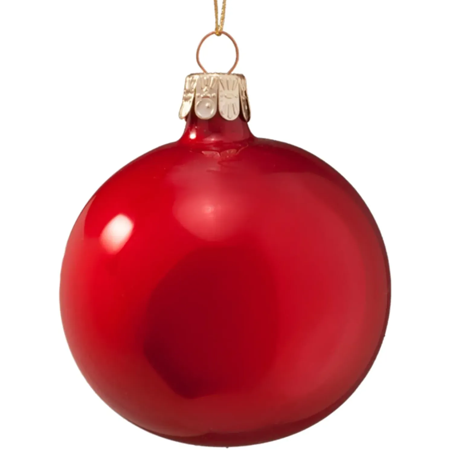 Käthe Wohlfahrt Glaskugel Opal Rot, 7 Cm