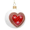 Käthe Wohlfahrt Glaskugel Weis Matt Lebkuchenherz, 7 Cm