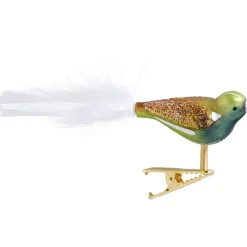 Poesie in Glas Glasvogel Blau-Grun