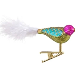 Poesie in Glas Glasvogel Bunt/Grun