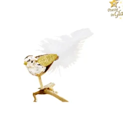 Poesie in Glas Glasvogel Gold