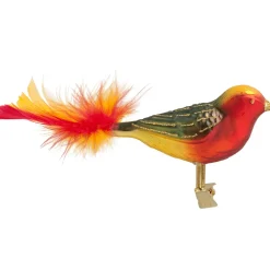 Poesie in Glas Glasvogel Rot-Grun