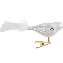 Poesie in Glas Glasvogel Weis-Silber