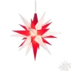 Herrnhuter Sterne Herrnhuter Papierstern, Weis/Rot, 40Cm