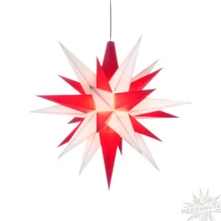 Herrnhuter Sterne Herrnhuter Papierstern, Weis/Rot, 40Cm