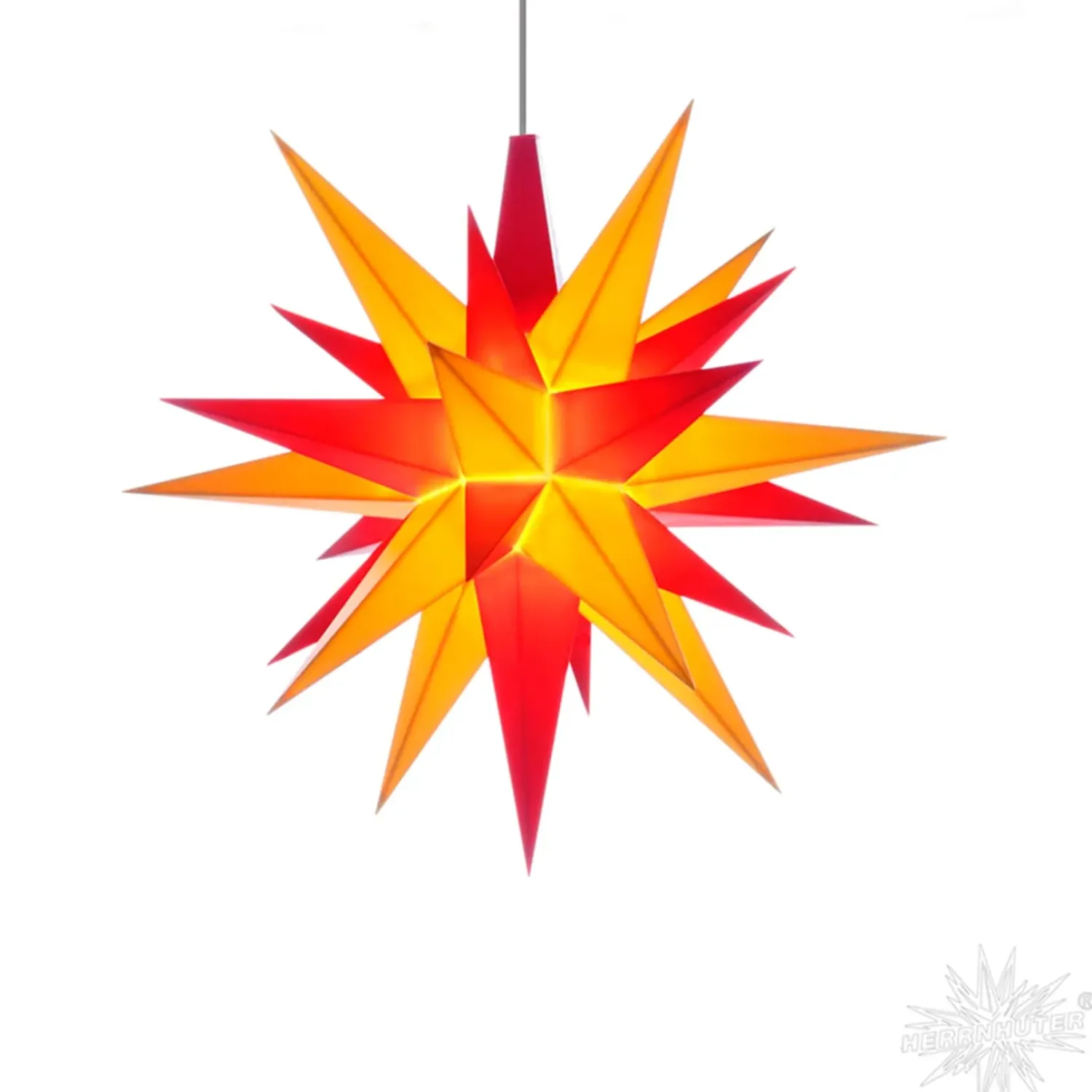 Herrnhuter Sterne Herrnhuter Stern Gelb/Rot, 13 Cm, Kunststoff