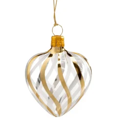 Käthe Wohlfahrt Herz Klar Mit Gold-Weisem Netzdekor