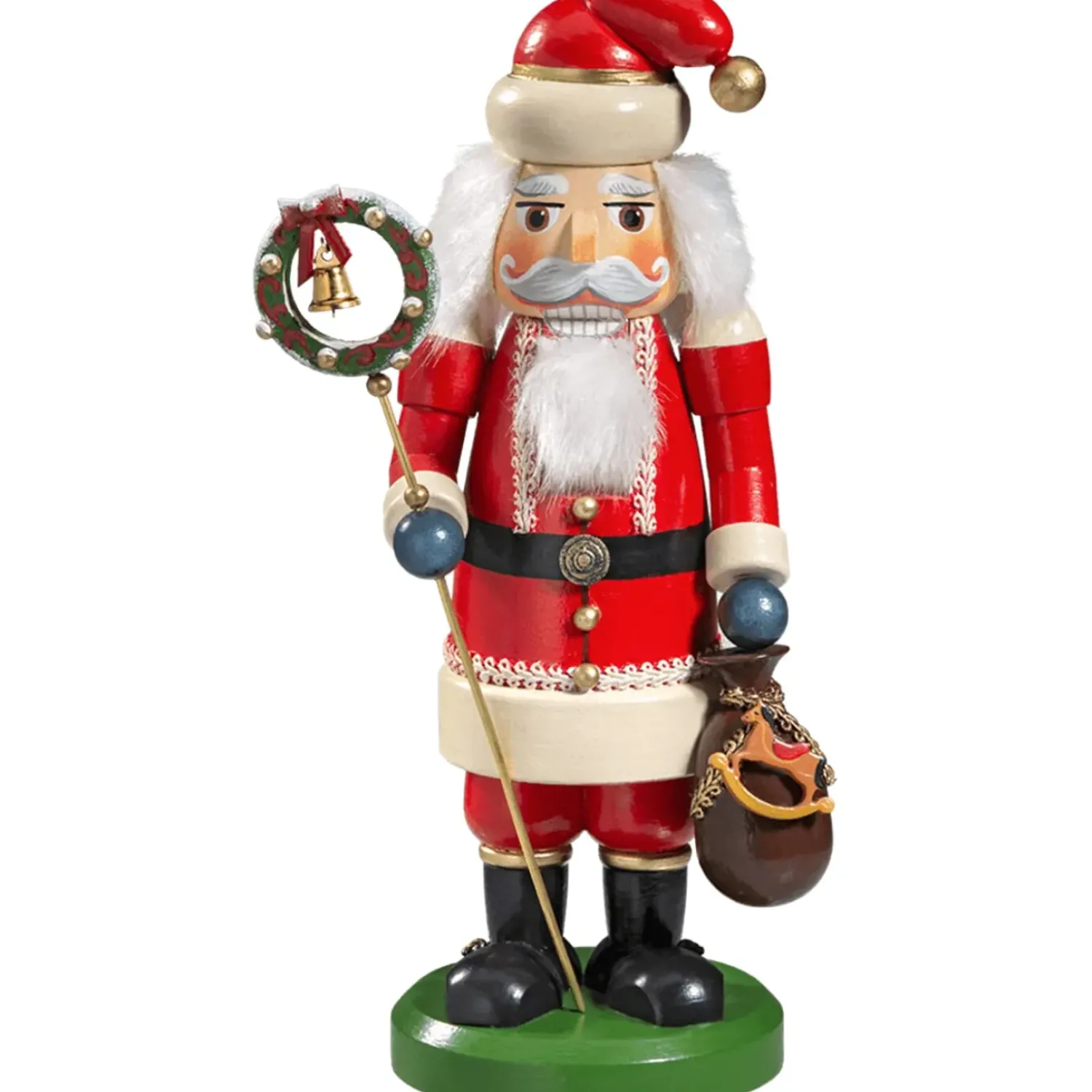 Käthes Original Holzknackl "Weihnachtsmann Mit Kranz", 25Cm