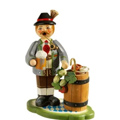 Käthes Original Holzknoddl "Bayer Mit Bierfass", Rauchermannchen