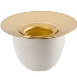 Richard Glässer Kerzenhalter, Weis, R 28 Mm, H 15 Mm