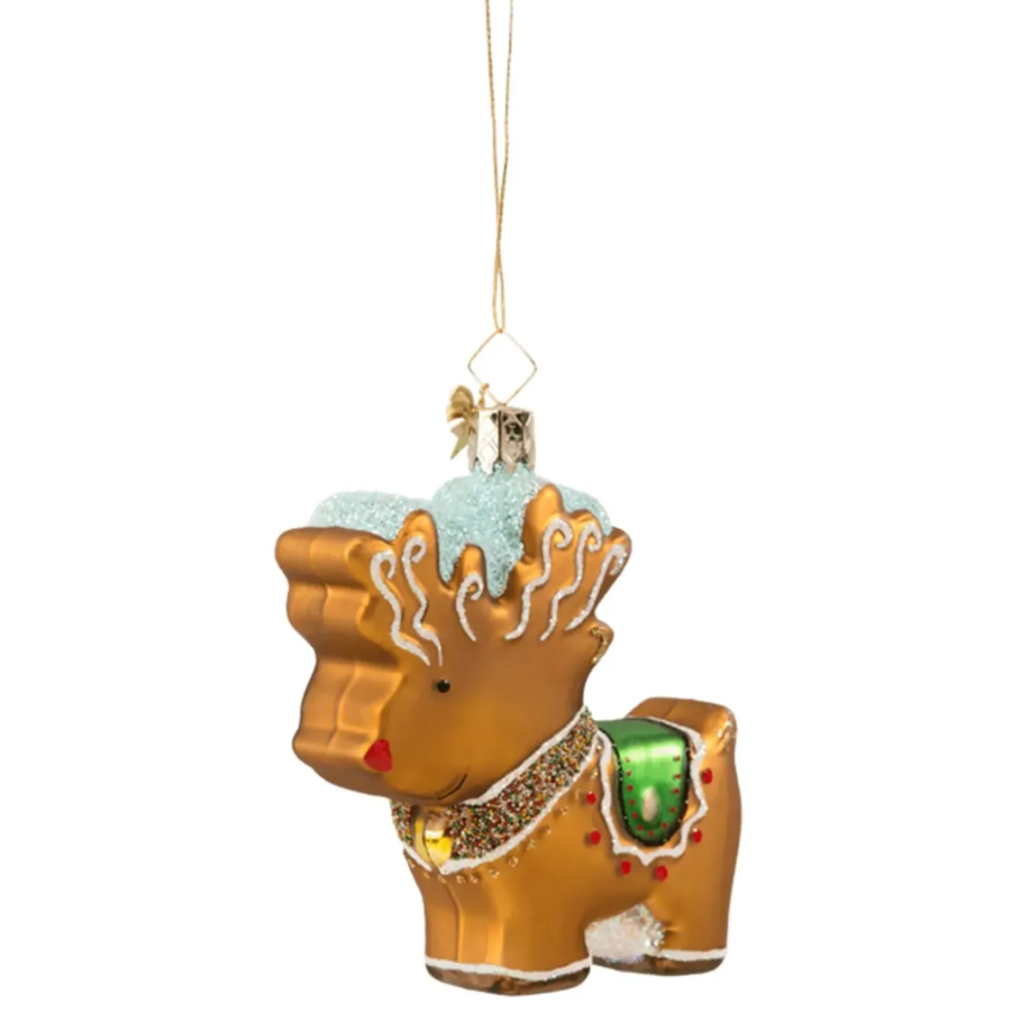 Poesie in Glas Lebkuchen-Rentier