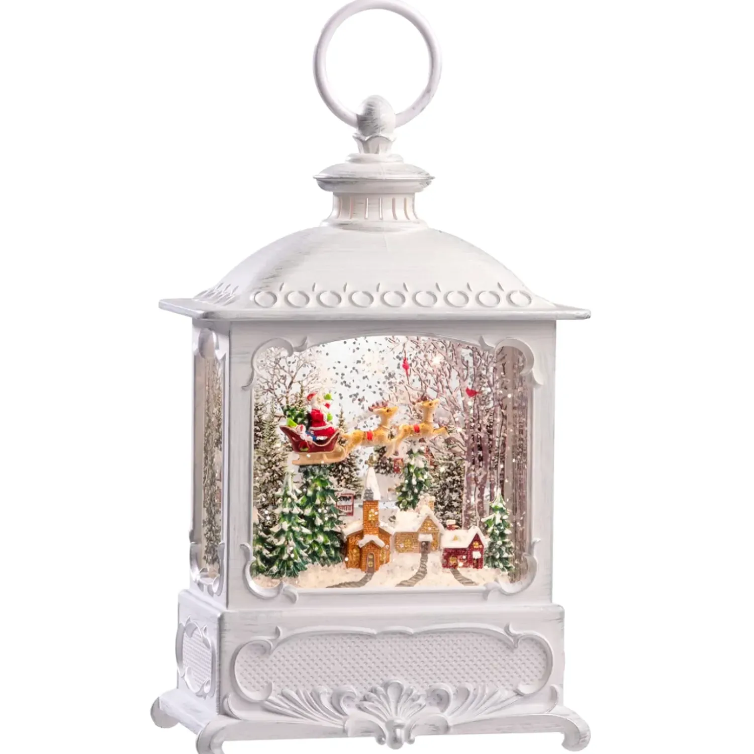 KONSTSMIDE Led Schneelaterne "Weihnachtsmanns Reise", 25 Cm