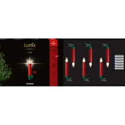 Krinner Lumix Superlight Flame 6 Mini Kerzen Erweiterungsset In Rot