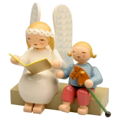 WENDT & KÜHN Margeritenengel Auf Bank Mit Junge