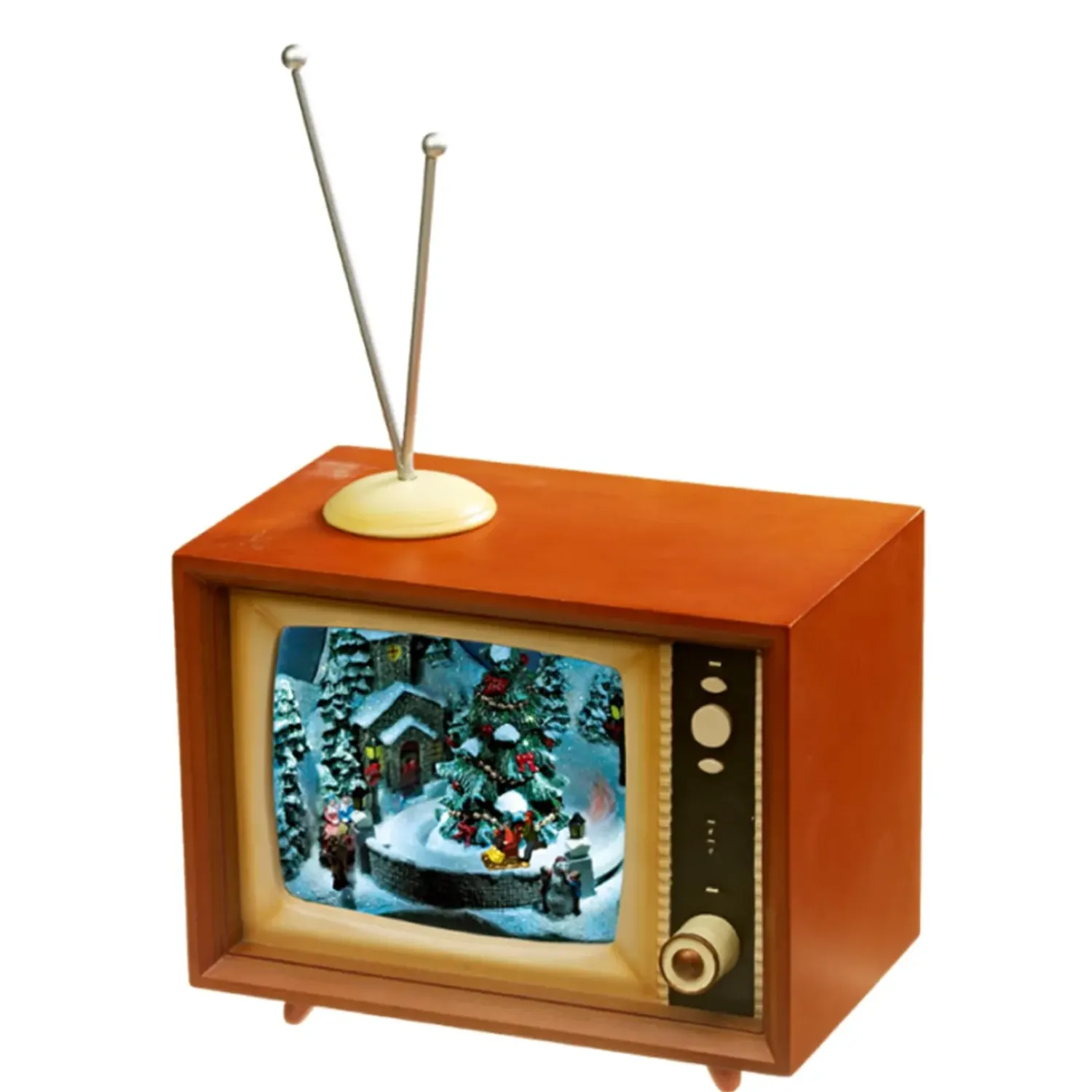 Käthe Wohlfahrt Nostalgiefernseher "Winterszene Mit Tannenbaum", Klein