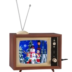 Käthe Wohlfahrt Nostalgiefernseher "Winterszene Mit Schneemannern", Gros