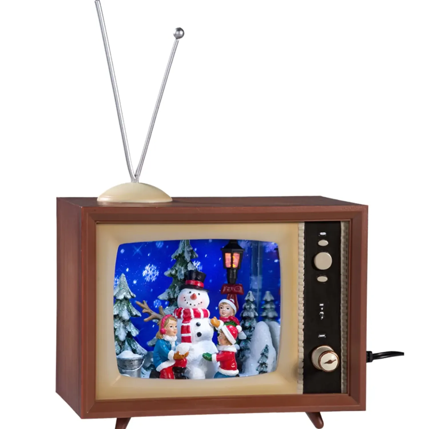 Käthe Wohlfahrt Nostalgiefernseher "Winterszene Mit Schneemannern", Gros