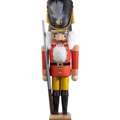 HODREWA Nussknacker "Gardesoldat", Rot/Lasiert, 40 Cm