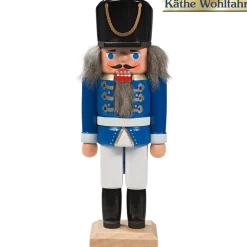 HODREWA Nussknacker "Husar" Blau, 14,5Cm