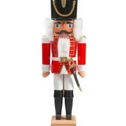 HODREWA Nussknacker "Husar" Rot, 36Cm