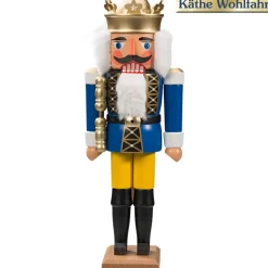 HODREWA Nussknacker "Konig" Blau, 36Cm