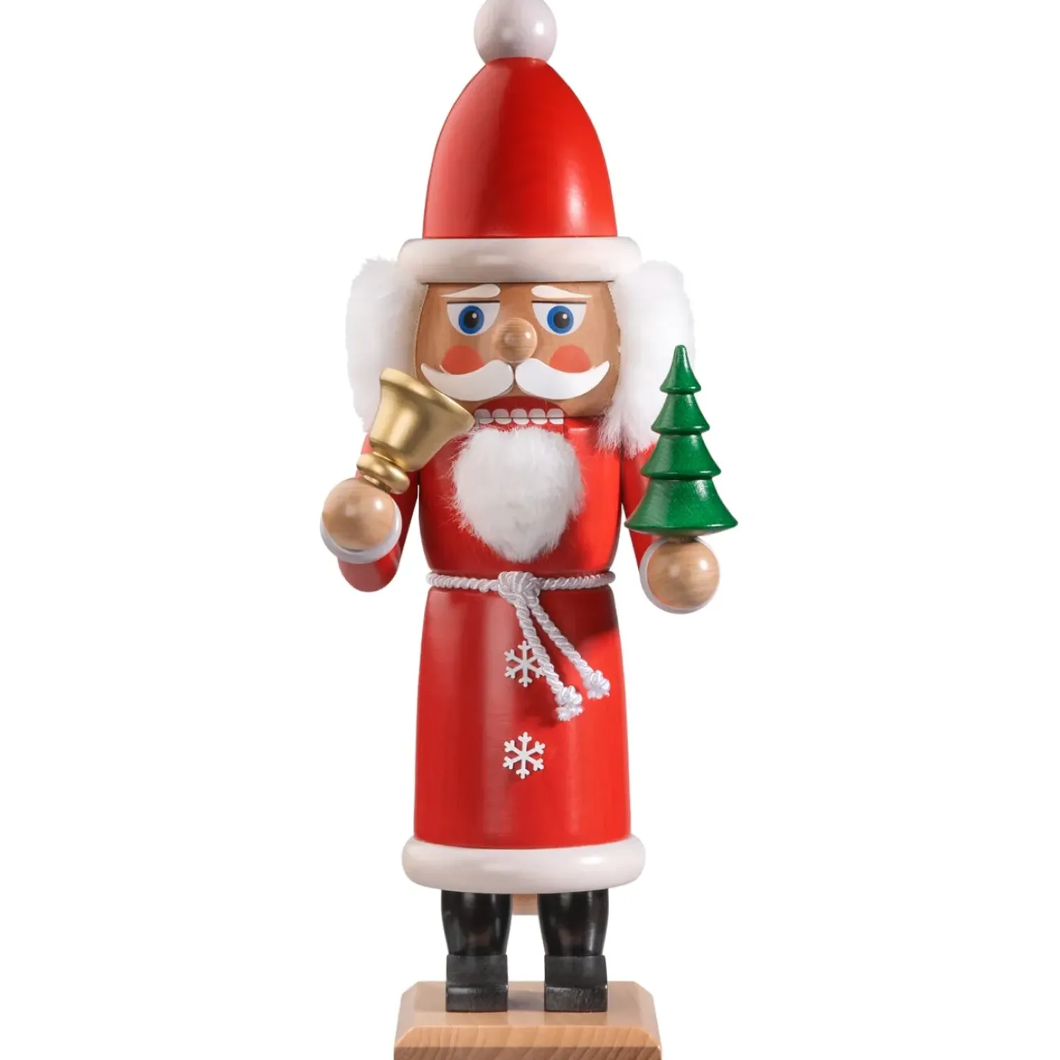 HODREWA Nussknacker "Weihnachtsmann", Rot/Weis Lasiert, 37Cm