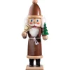HODREWA Nussknacker "Weihnachtsmann", Braun/Lasiert