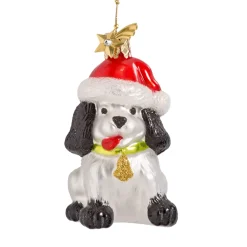 Poesie in Glas Opal Weihnachtshund