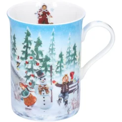 Käthe Wohlfahrt Porzellan-Tasse "Schlittschuhlauf"
