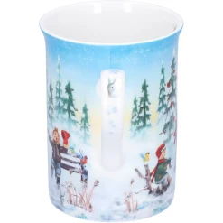 Käthe Wohlfahrt Porzellan-Tasse "Schlittschuhlauf"