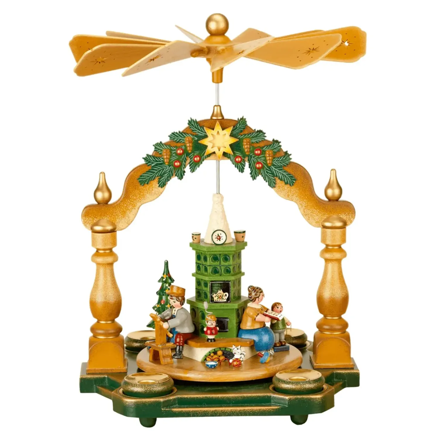 Hubrig Volkskunst Pyramide "Grosmutters Weihnachtsstube"