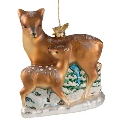 Poesie in Glas Reh Mit Rehkitz