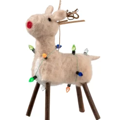 Käthe Wohlfahrt Rentier Mit Lichterkette Aus Filz