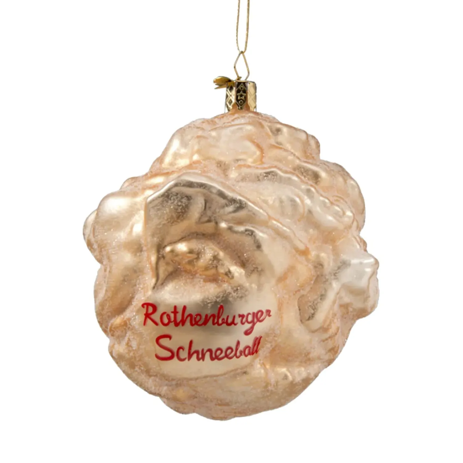 Poesie in Glas Rothenburger Schneeballen Glasbaumbehang