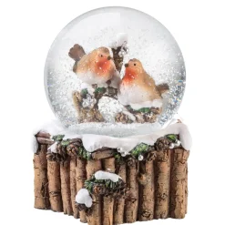 Käthe Wohlfahrt Schneekugel "Rotkehlchenpaar"